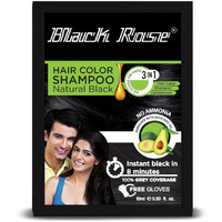 Black Rose Shampoo Hair Color Natural Black.