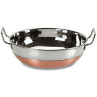 Stainless Steel Kadai with Copper Bottom with Lid (LRG)-  9 inch (each)