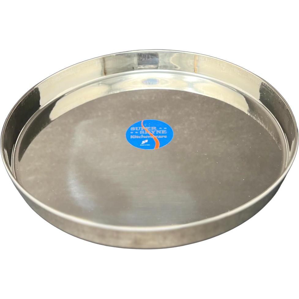 Super Shyne Stainless Steel Thali - 10 Inch